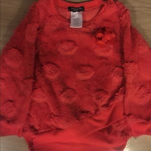Adorable girls red sweater